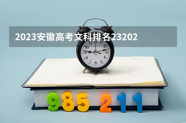 2023安徽高考文科排名23202的考生报什么大学