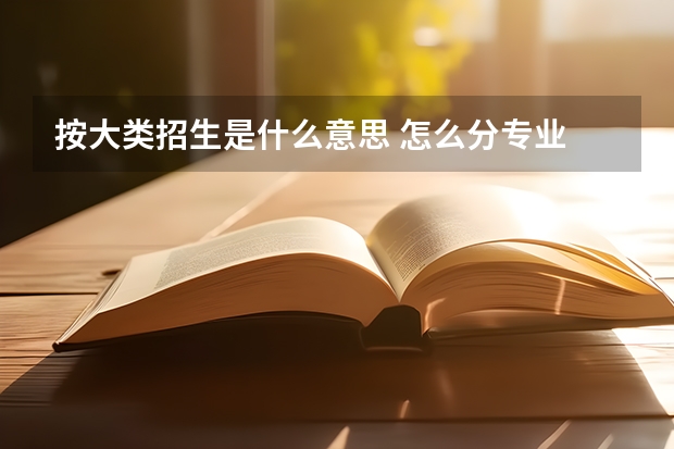 按大类招生是什么意思 怎么分专业