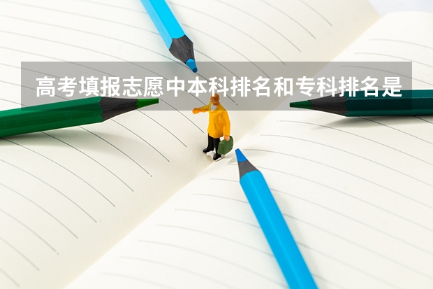 高考填报志愿中本科排名和专科排名是什么意思？比如说我本科排名12万