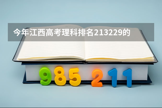 今年江西高考理科排名213229的考生报什么大学