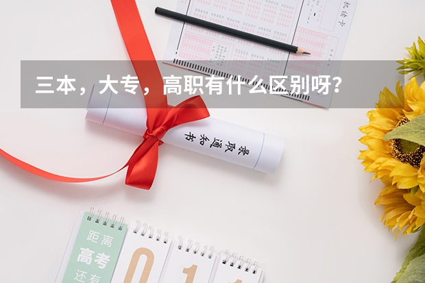 三本,大专,高职有什么区别呀?