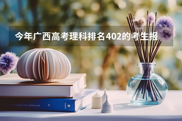 今年广西高考理科排名402的考生报什么大学