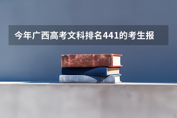 今年广西高考文科排名441的考生报什么大学