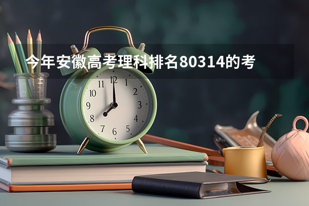 今年安徽高考理科排名80314的考生报什么大学