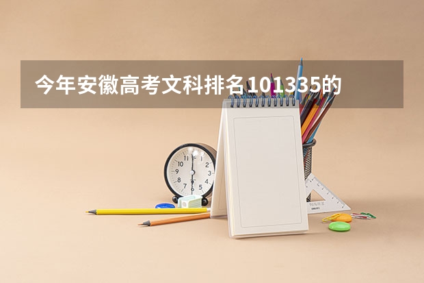 今年安徽高考文科排名101335的考生报什么大学