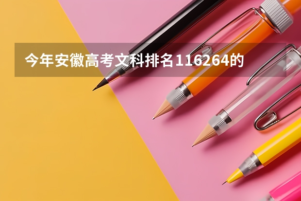 今年安徽高考文科排名116264的考生报什么大学