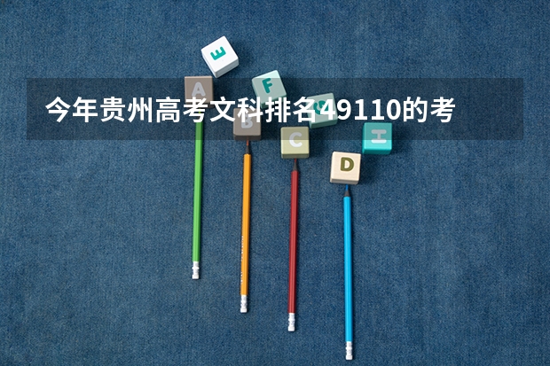 今年贵州高考文科排名49110的考生报什么大学