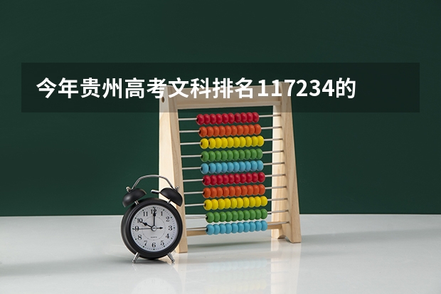 今年贵州高考文科排名117234的考生报什么大学