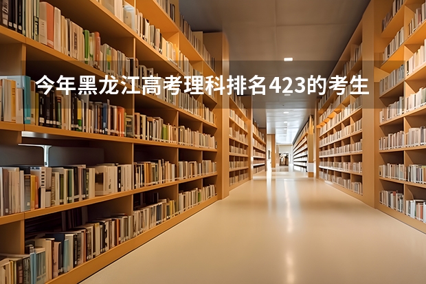 今年黑龙江高考理科排名423的考生报什么大学