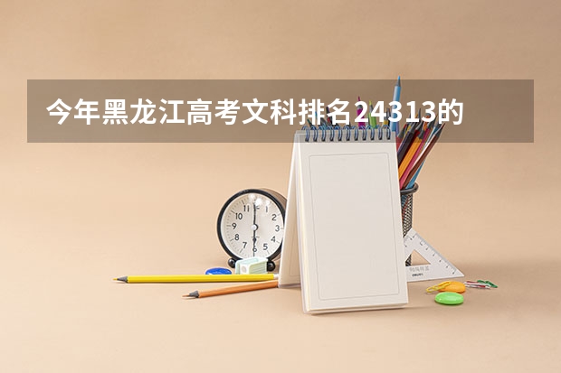 今年黑龙江高考文科排名24313的考生报什么大学