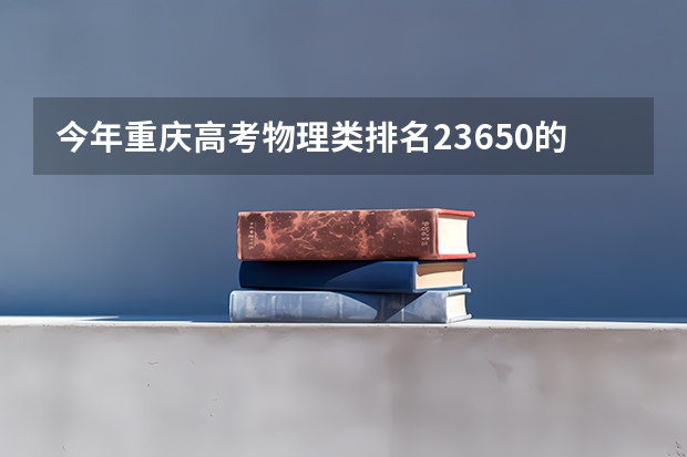 今年重庆高考物理类排名23650的考生报什么大学