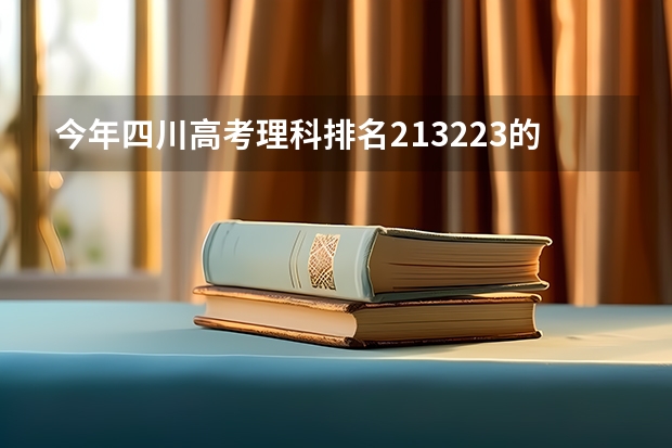 今年四川高考理科排名213223的考生报什么大学
