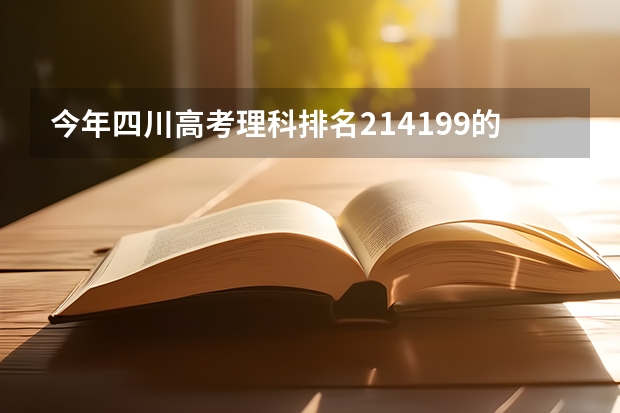 今年四川高考理科排名214199的考生报什么大学
