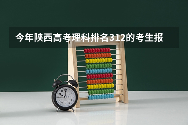 今年陕西高考理科排名312的考生报什么大学