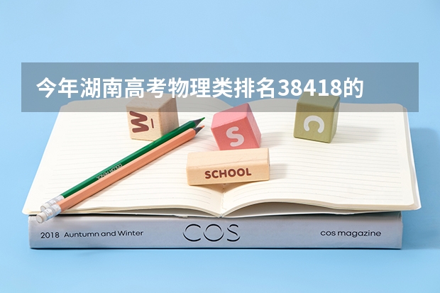 今年湖南高考物理类排名38418的考生报什么大学