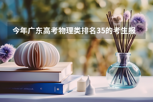 今年广东高考物理类排名35的考生报什么大学
