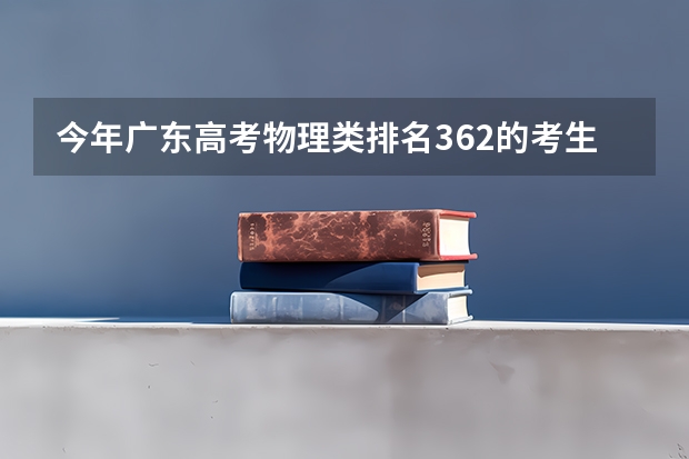 今年广东高考物理类排名362的考生报什么大学