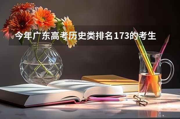 今年广东高考历史类排名173的考生报什么大学