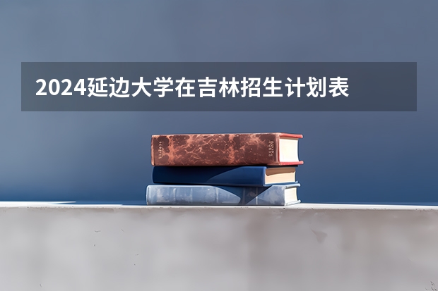 2024延边大学在吉林招生计划表