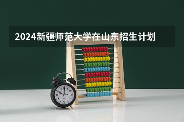 2024新疆师范大学在山东招生计划表