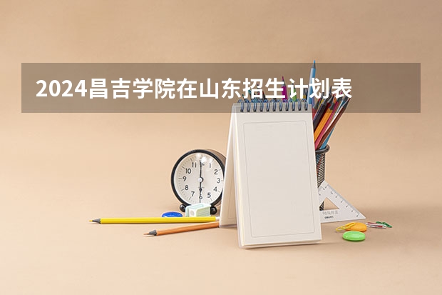 2024昌吉学院在山东招生计划表
