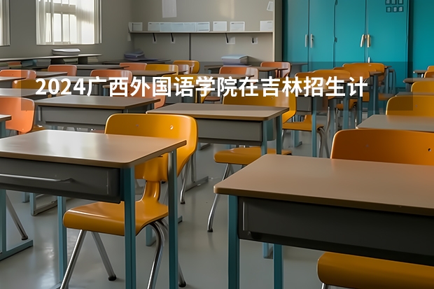 2024广西外国语学院在吉林招生计划表