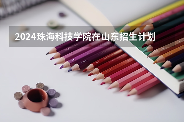 2024珠海科技学院在山东招生计划表