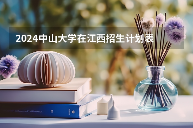 2024中山大学在江西招生计划表