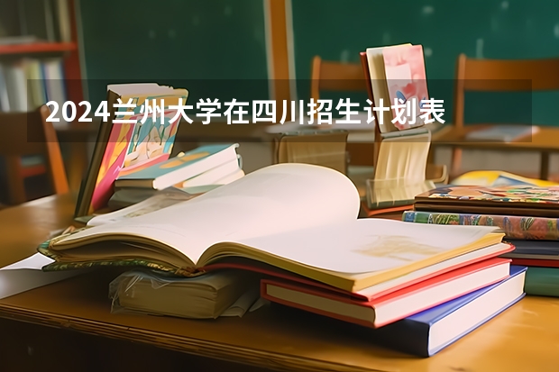 2024兰州大学在四川招生计划表