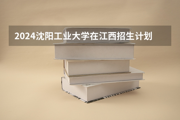 2024沈阳工业大学在江西招生计划表
