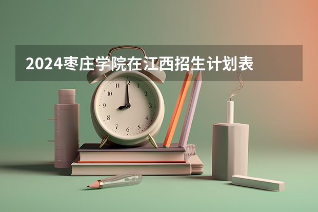 2024枣庄学院在江西招生计划表