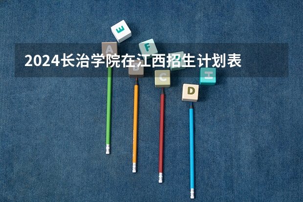 2024长治学院在江西招生计划表