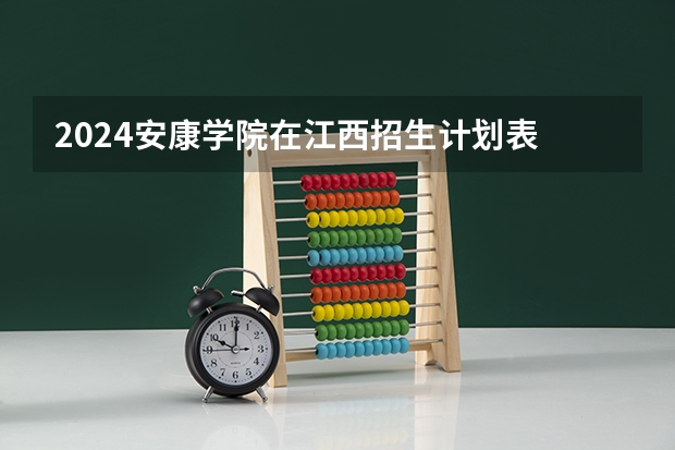 2024安康学院在江西招生计划表