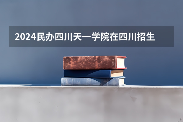 2024民办四川天一学院在四川招生计划表