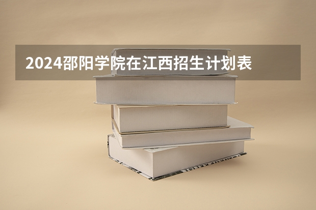 2024邵阳学院在江西招生计划表