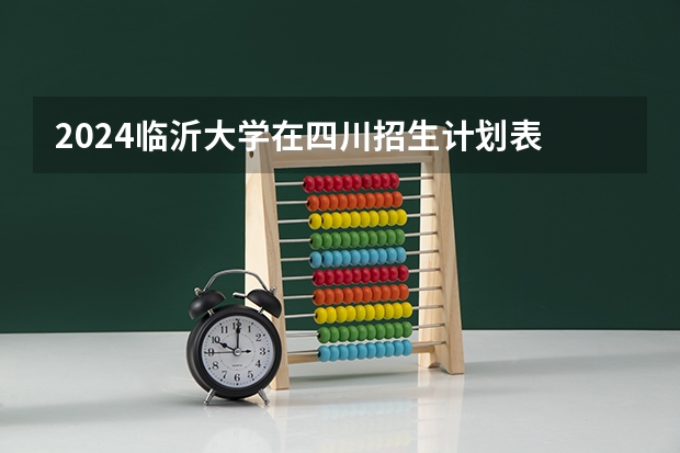 2024临沂大学在四川招生计划表