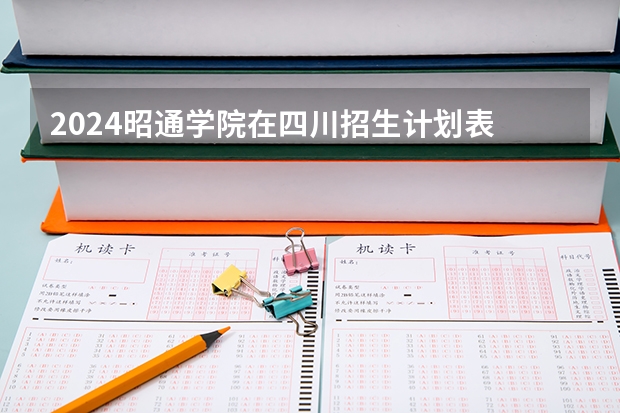 2024昭通学院在四川招生计划表