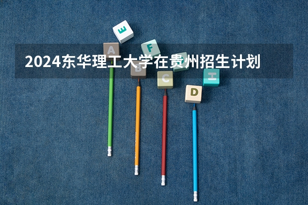 2024东华理工大学在贵州招生计划表
