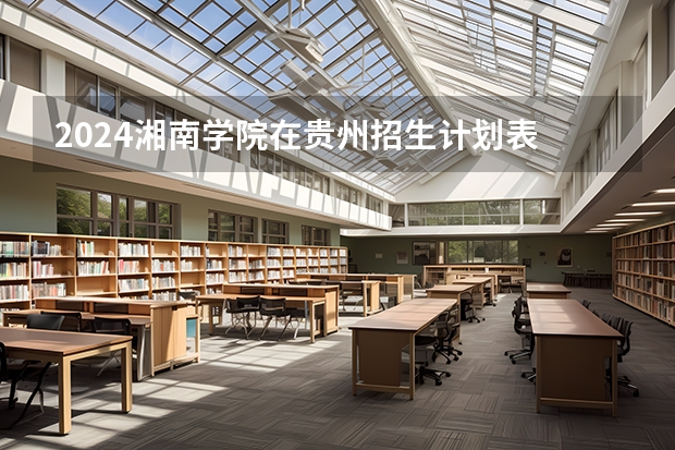2024湘南学院在贵州招生计划表