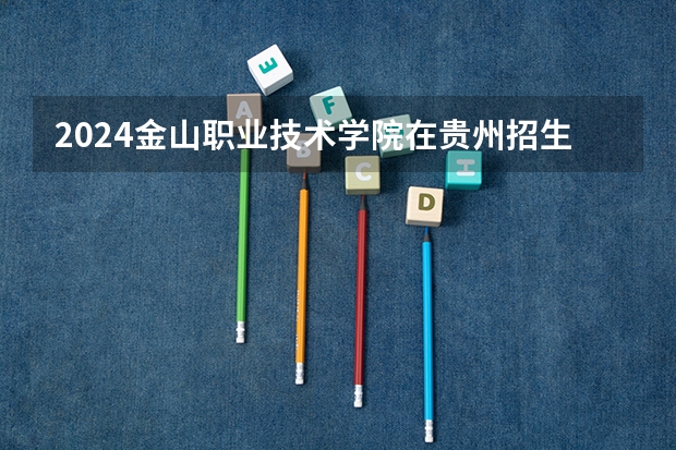 2024金山职业技术学院在贵州招生计划表