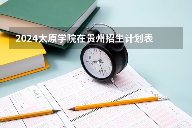 2024太原学院在贵州招生计划表