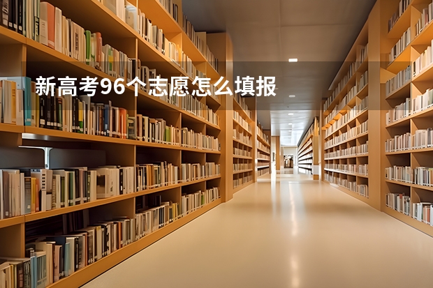 新高考96个志愿怎么填报