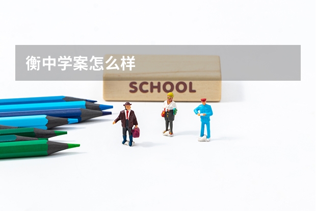 衡中学案怎么样