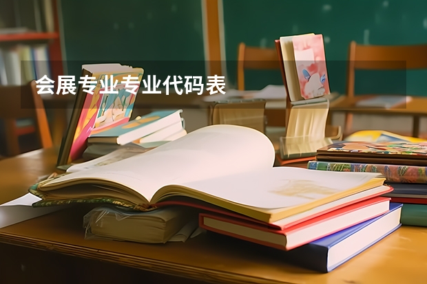 会展专业专业代码表