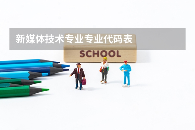 新媒体技术专业专业代码表