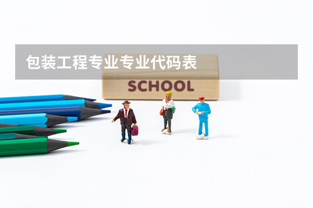 包装工程专业专业代码表