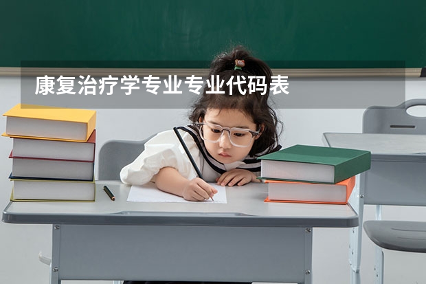 康复治疗学专业专业代码表