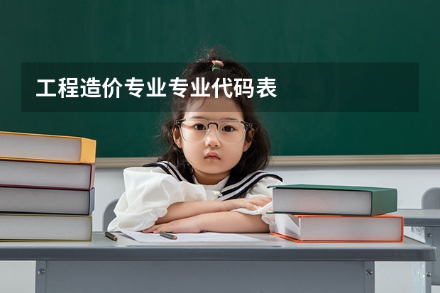 工程造价专业专业代码表