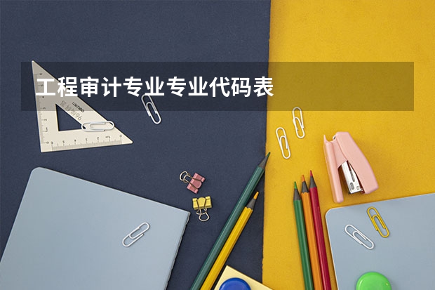 工程审计专业专业代码表