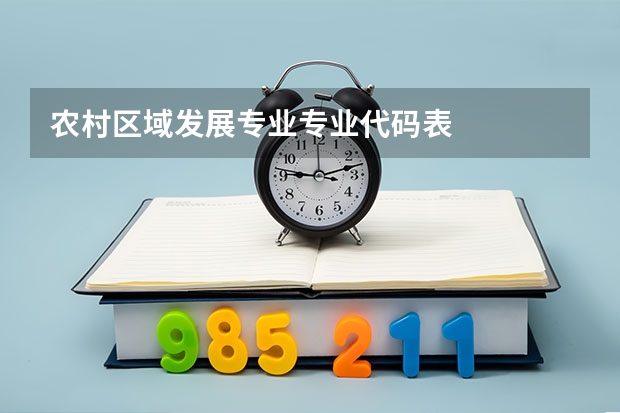 农村区域发展专业专业代码表